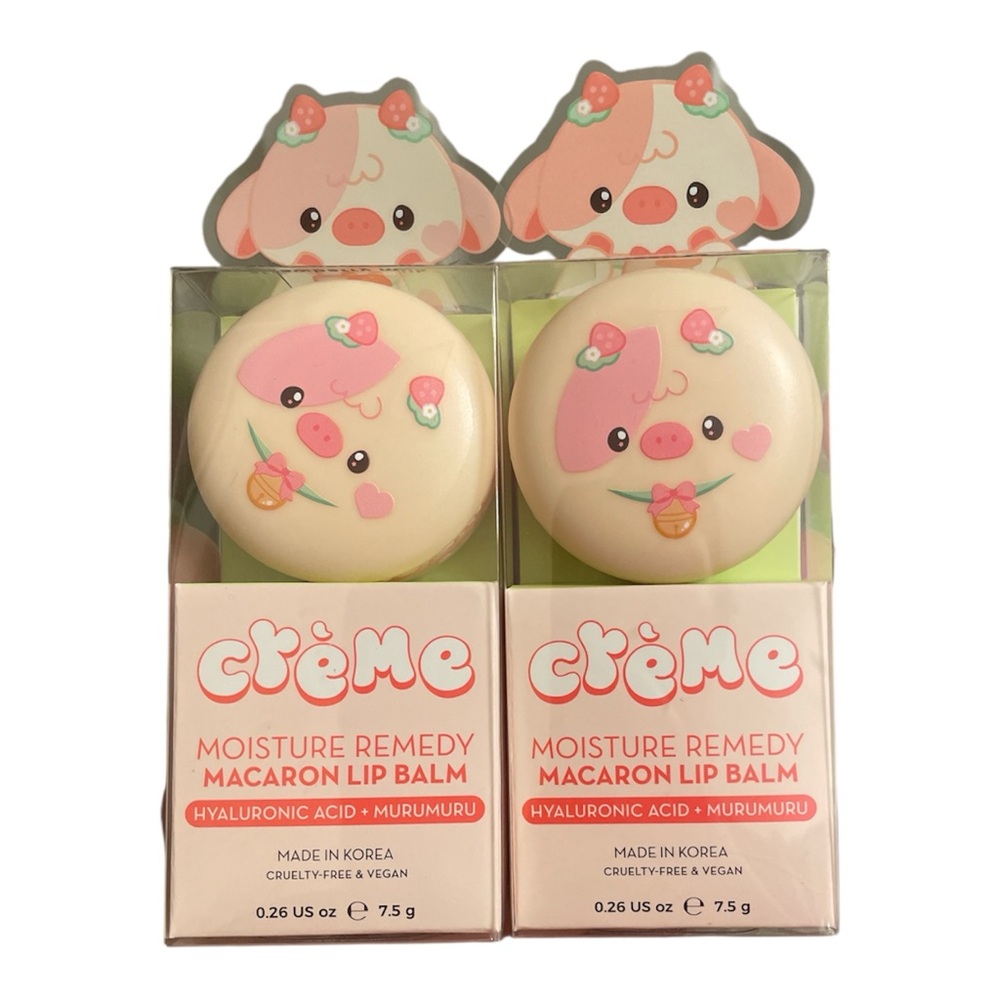 The Crème Shop Strawberry Cow Macaron Lip Balm